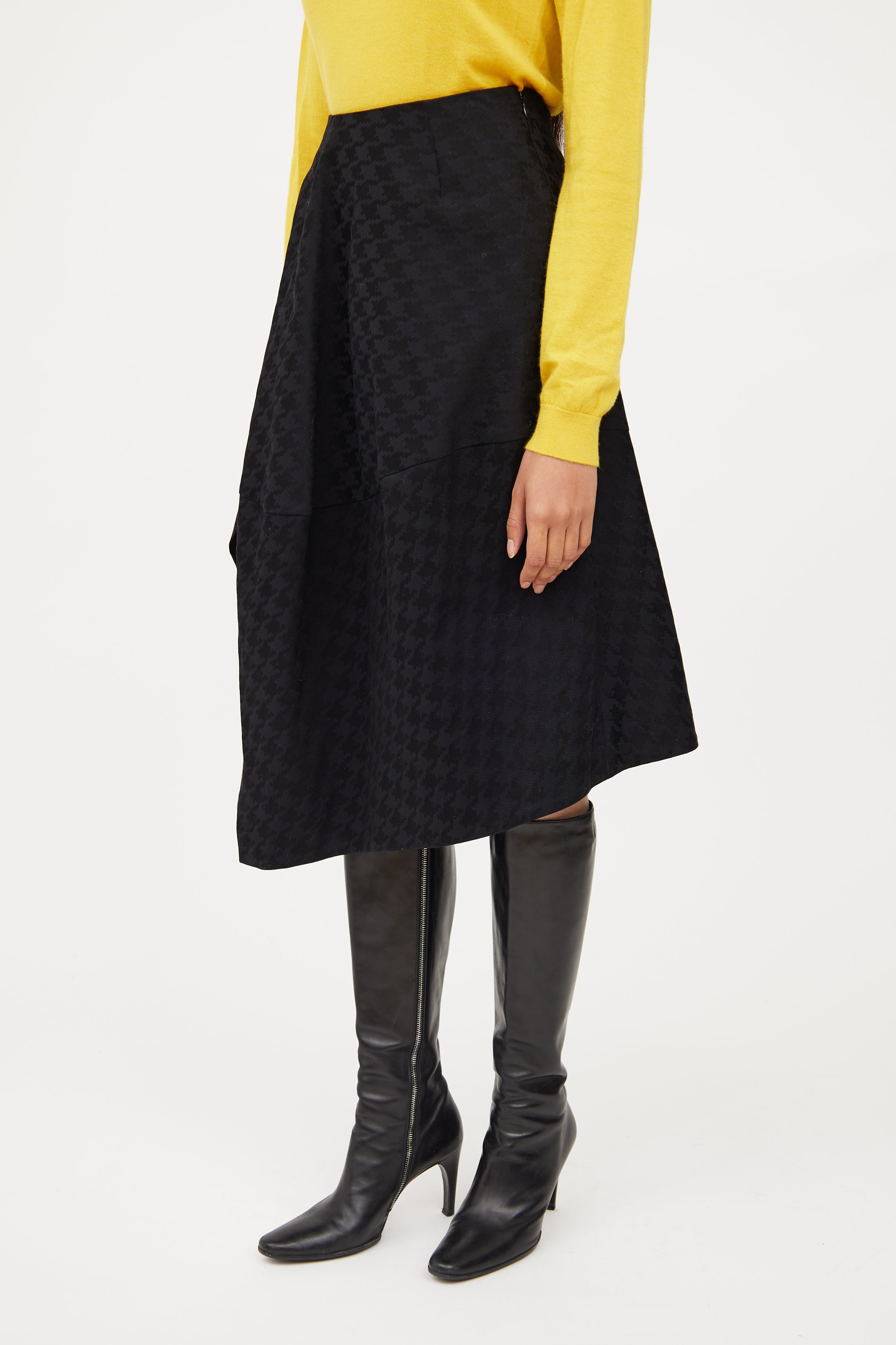 Stella McCartney Black Pattern A Line Skirt