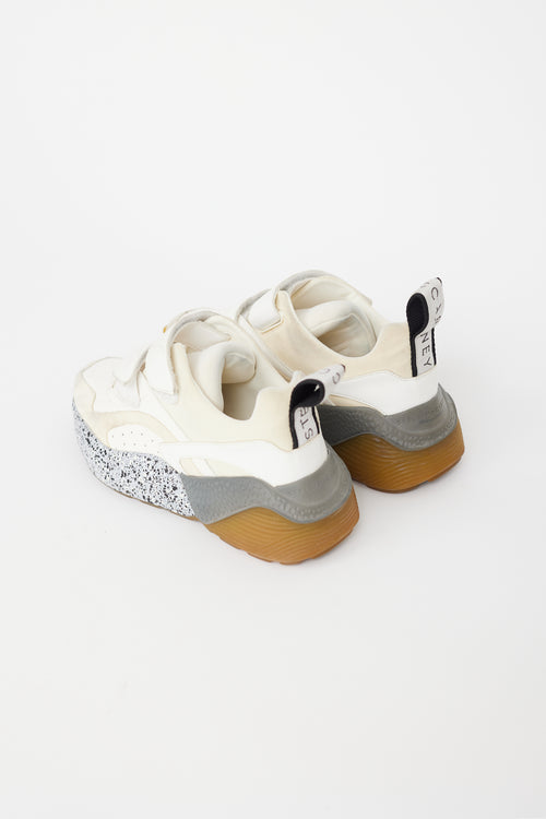 Stella McCartney Cream & Multi Faux Suede Eclypse Sneaker
