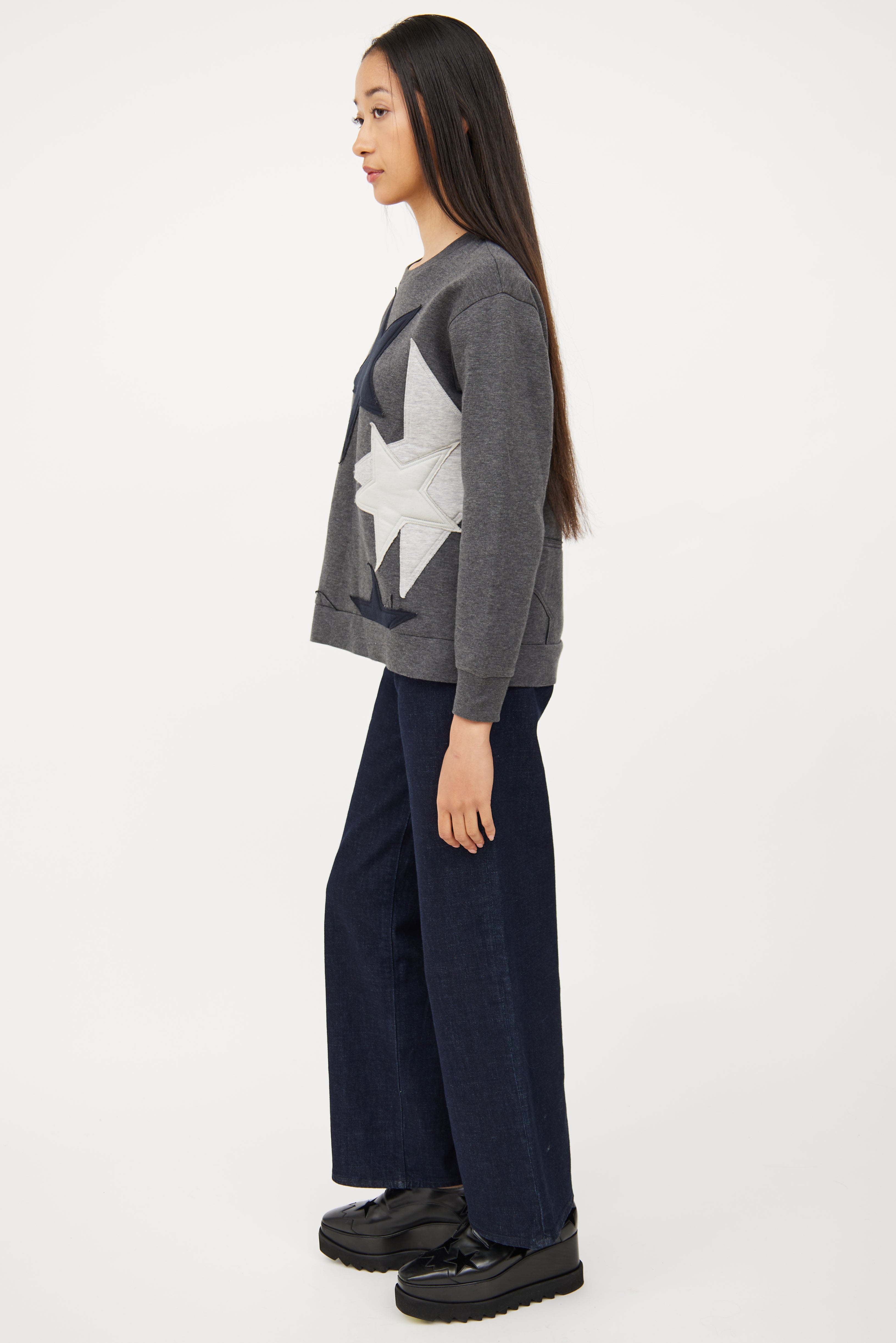 Stella McCartney Grey & Multi Colour Star Top