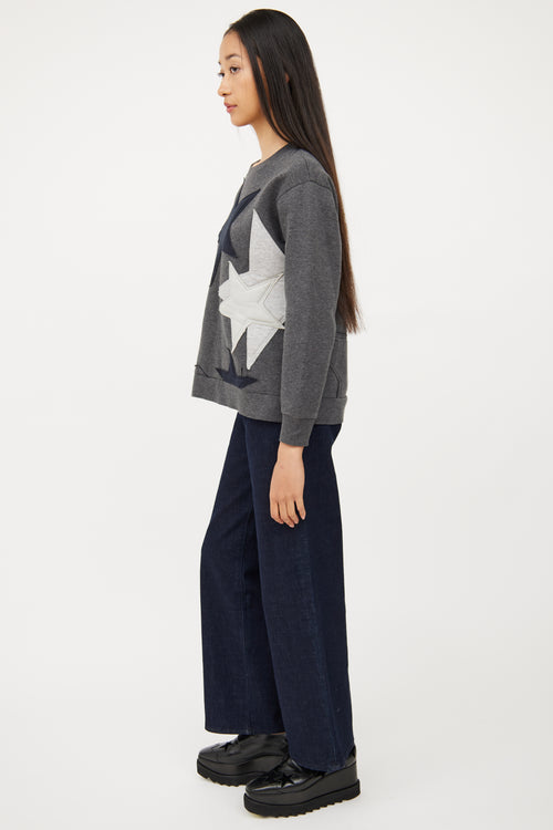 Stella McCartney Grey & Multi Colour Star Top