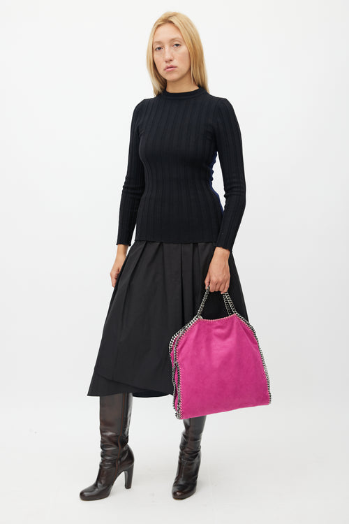 Stella McCartney Pink & Silver Falabella Suede Bag