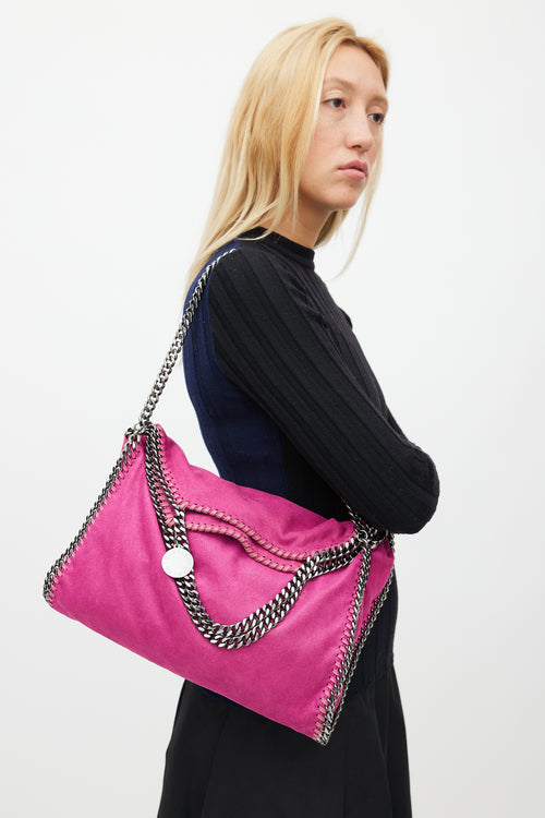 Stella McCartney Pink & Silver Falabella Suede Bag