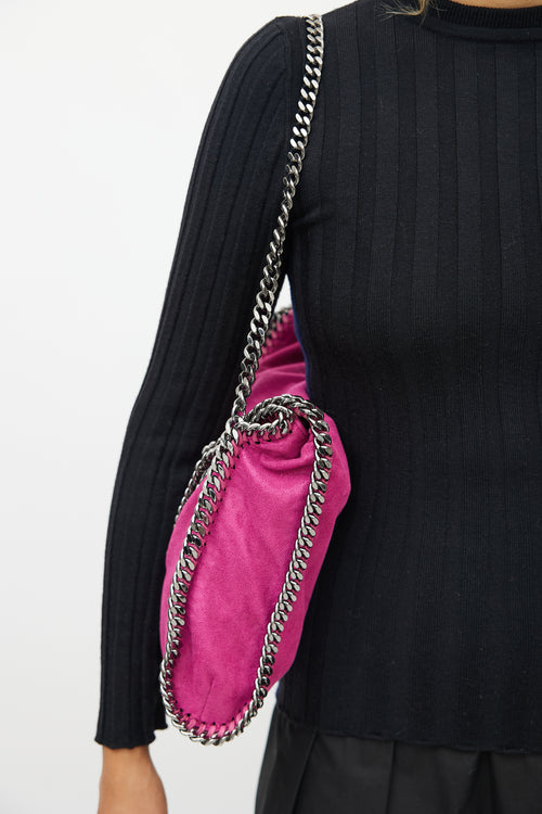 Stella McCartney Pink & Silver Falabella Suede Bag