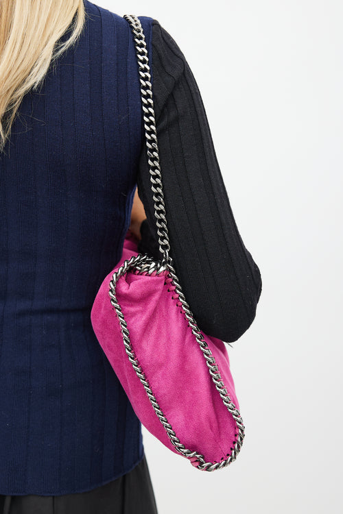 Stella McCartney Pink & Silver Falabella Suede Bag