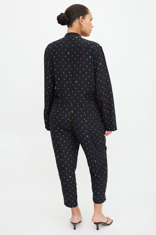 Stella McCartney Silk Printed Zip Jumpsuit