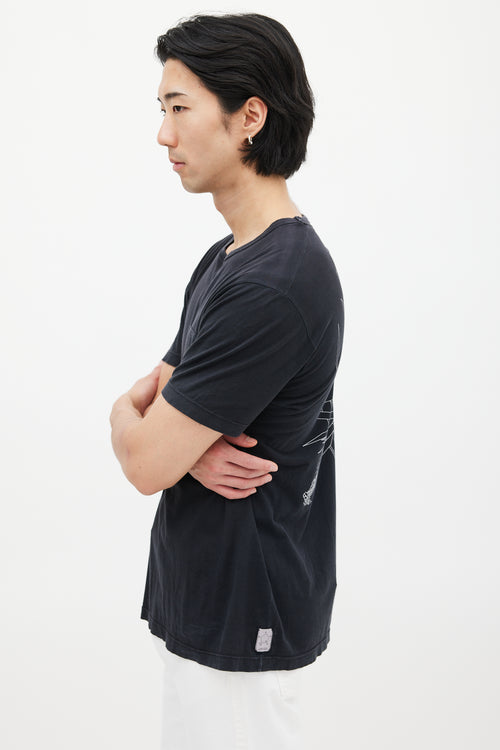 Stone Island Black One Pocket T-Shirt
