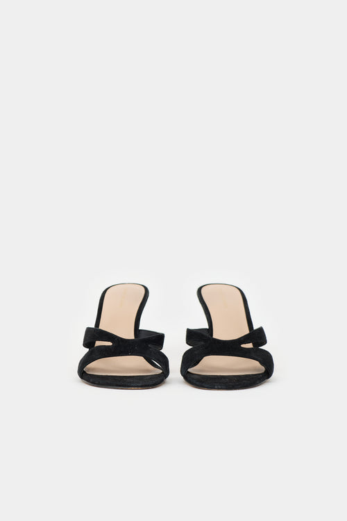 Stuart Weitzman Suede Mariposa Sandal