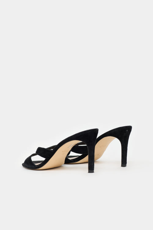 Stuart Weitzman Suede Mariposa Sandal