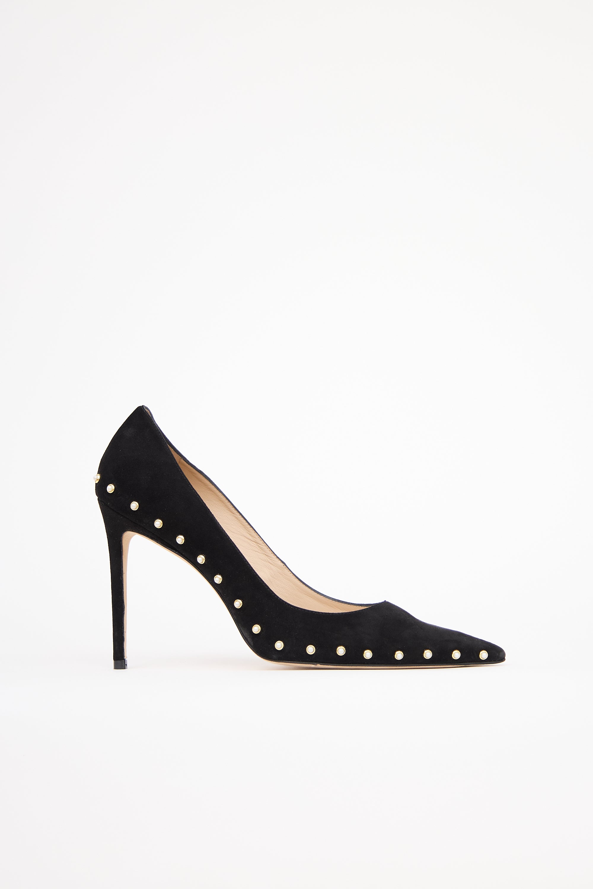 Stuart Weitzman Suede Pearl 100 Pump