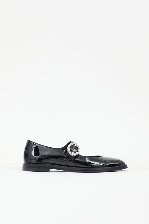 Stuart Weitzman Patent Loralei Embellished Flat