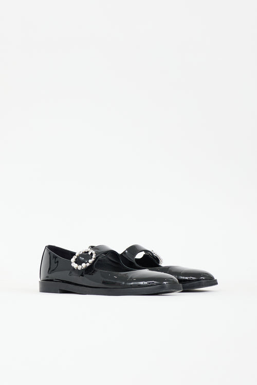 Stuart Weitzman Patent Loralei Embellished Flat