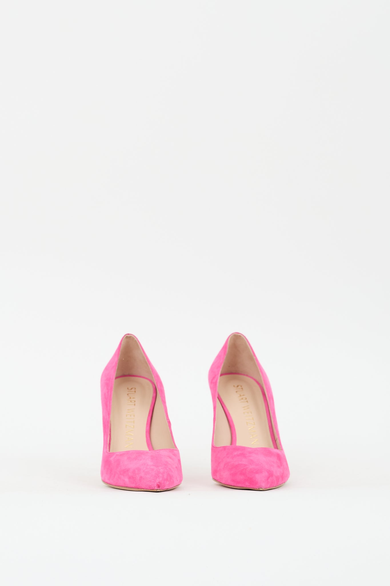Stuart Weitzman Pink Suede Anny Pump