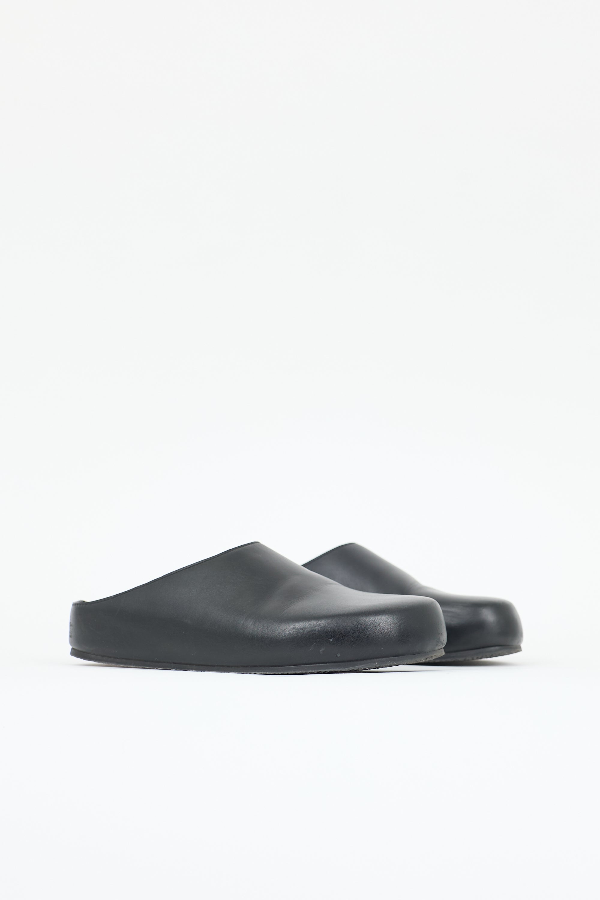 Studio Nicholson Leather Wearing Clog Mule