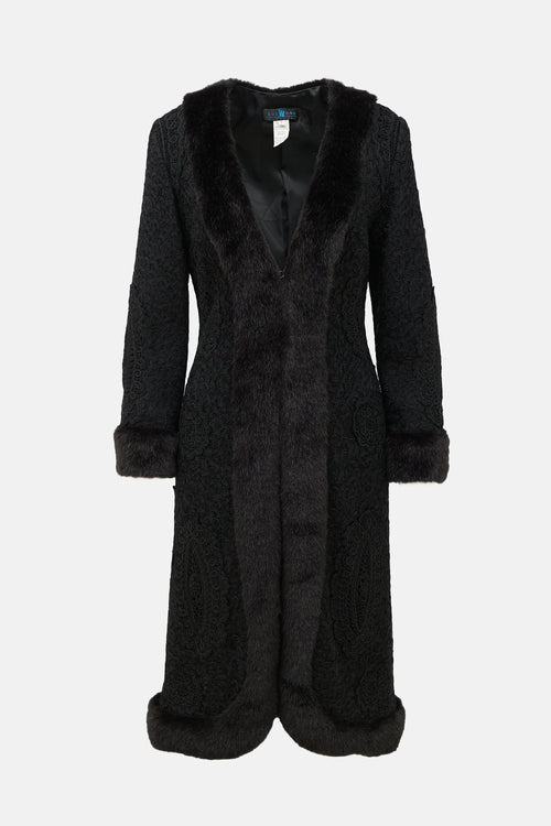 Sue Wong Silk Embroidered Coat