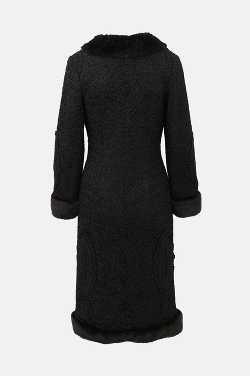 Sue Wong Silk Embroidered Coat