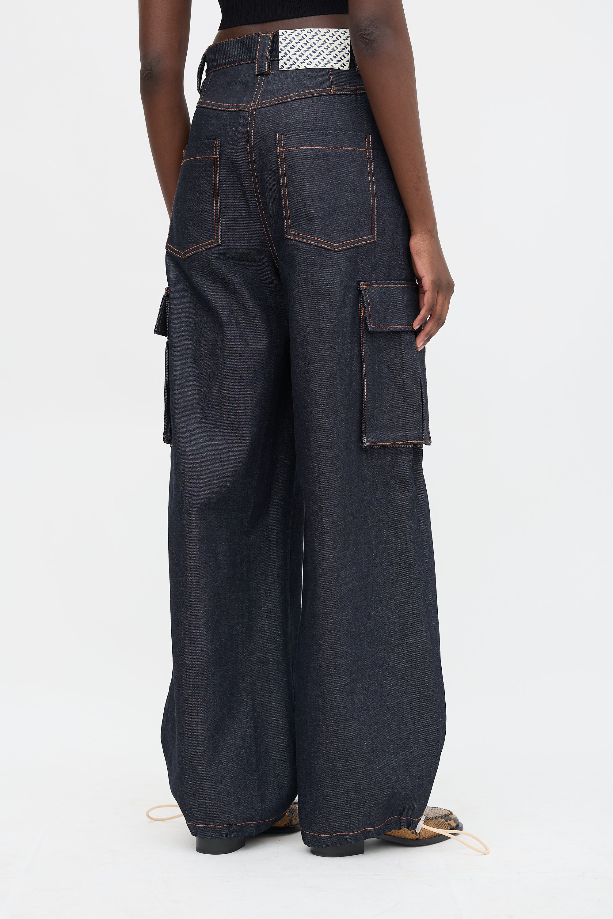 Sunnei Drawcord Wide Leg Jeans