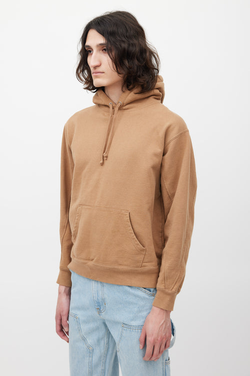 Supreme Brown & White Sleeve Logo Hoodie
