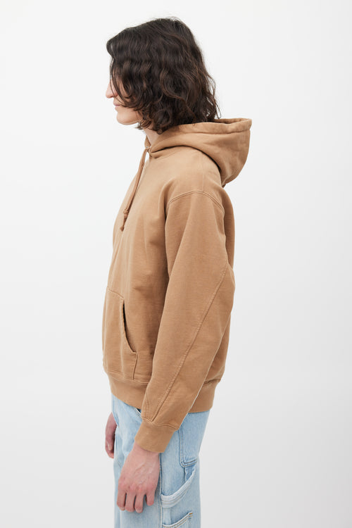 Supreme Brown & White Sleeve Logo Hoodie