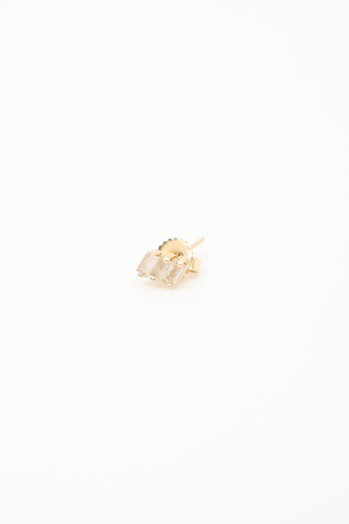 Suzanne Kalan 14K Yellow Gold & White Topaz Stud Earrings