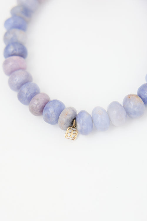 Sydney Evan 14K Gold & Amethyst Evil Eye Charm Bracelet