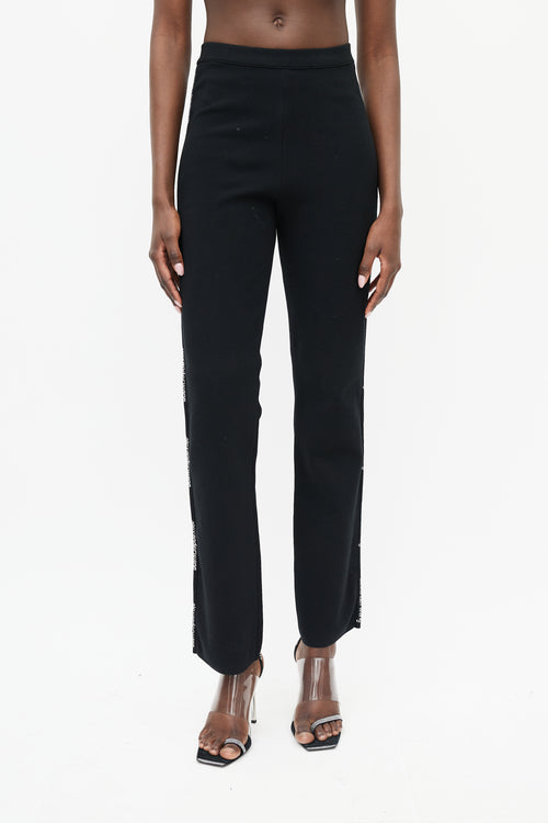 T by Alexander Wang Black & White Logo Trouser