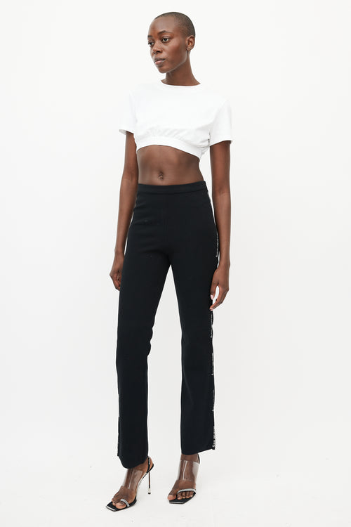 T by Alexander Wang Black & White Logo Trouser