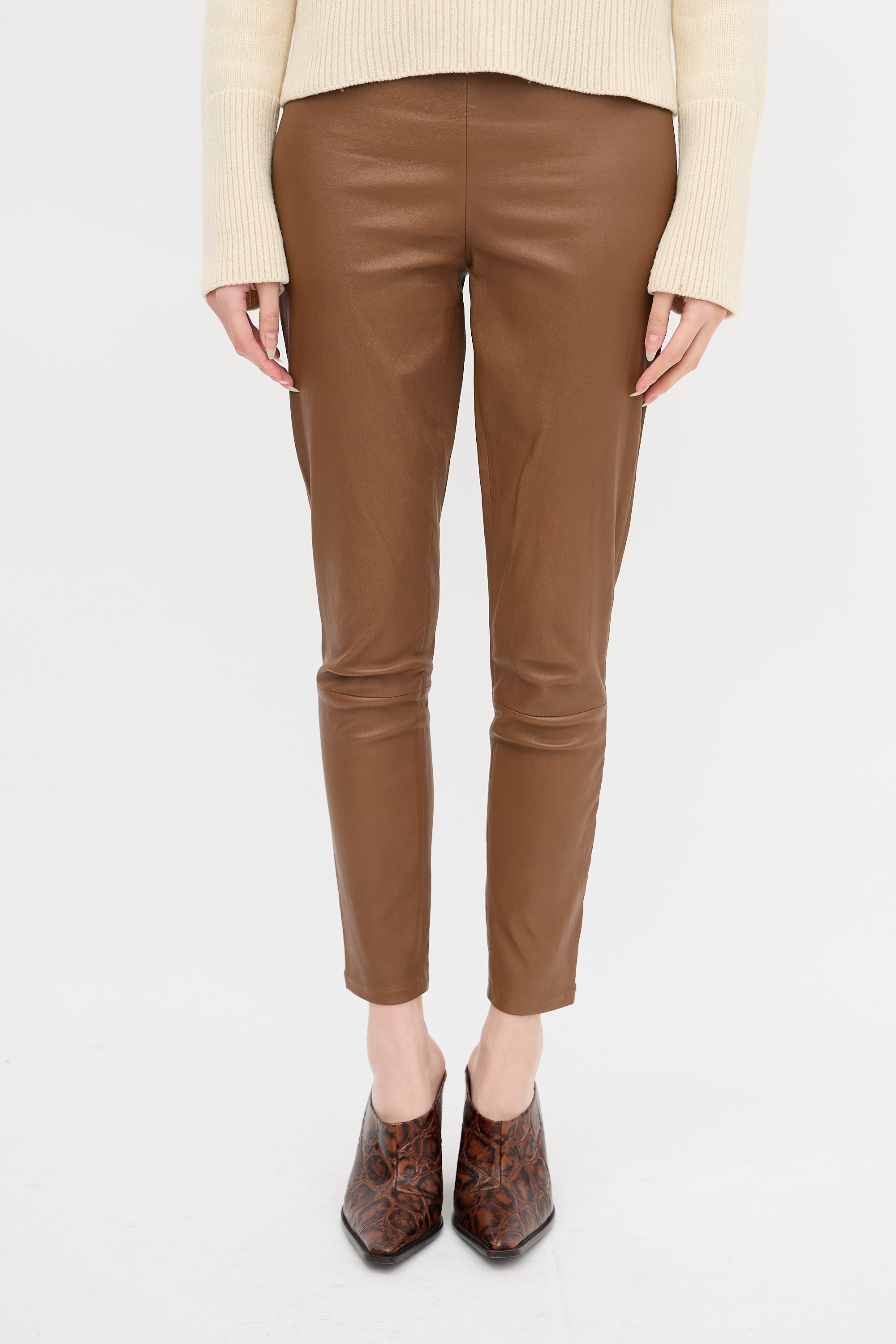 The Row Leather Zip Legging