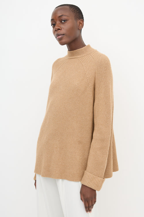 The Row Cashmere & Silk Mock Neck Sweater