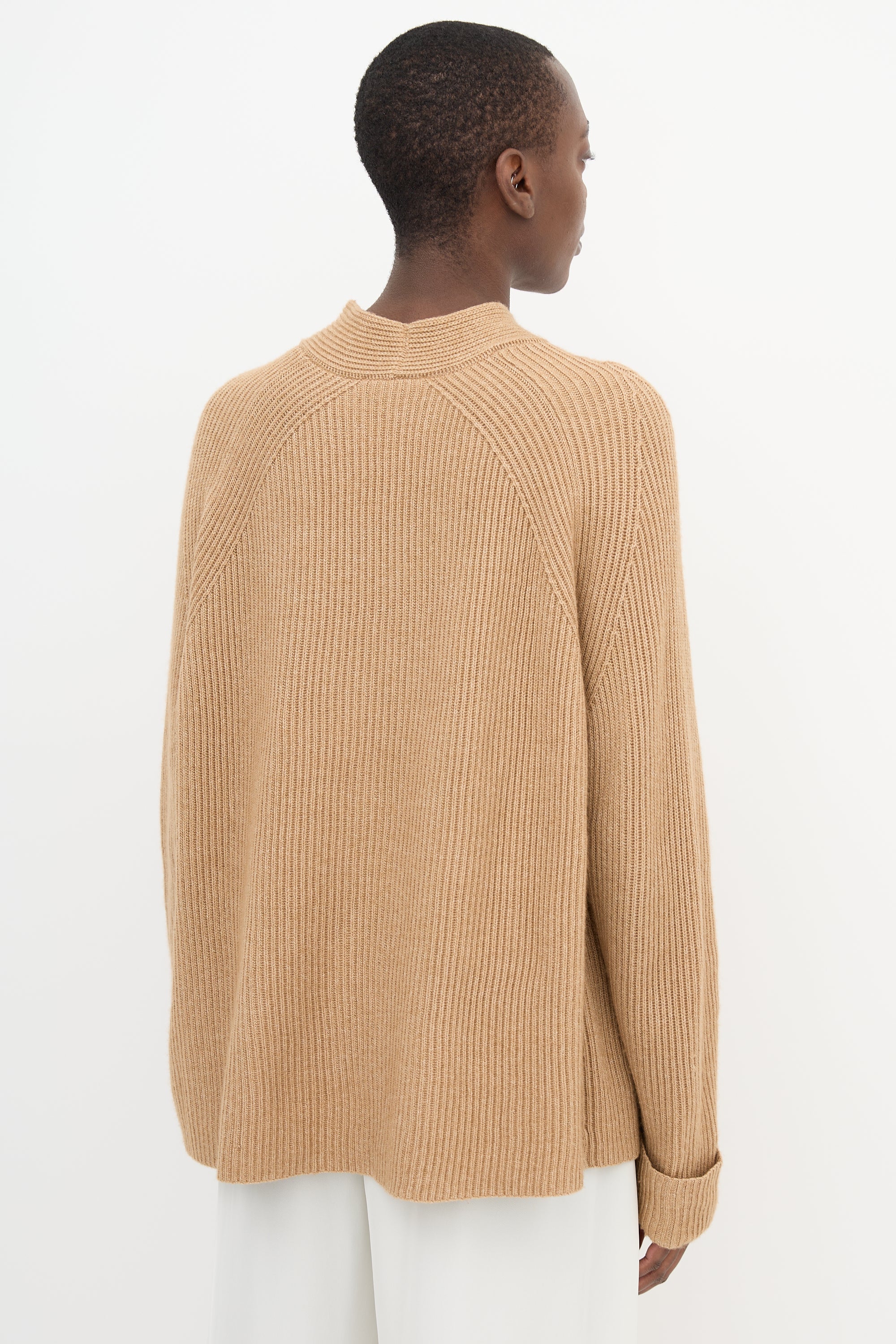 The Row Cashmere & Silk Mock Neck Sweater