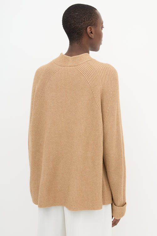 The Row Cashmere & Silk Mock Neck Sweater