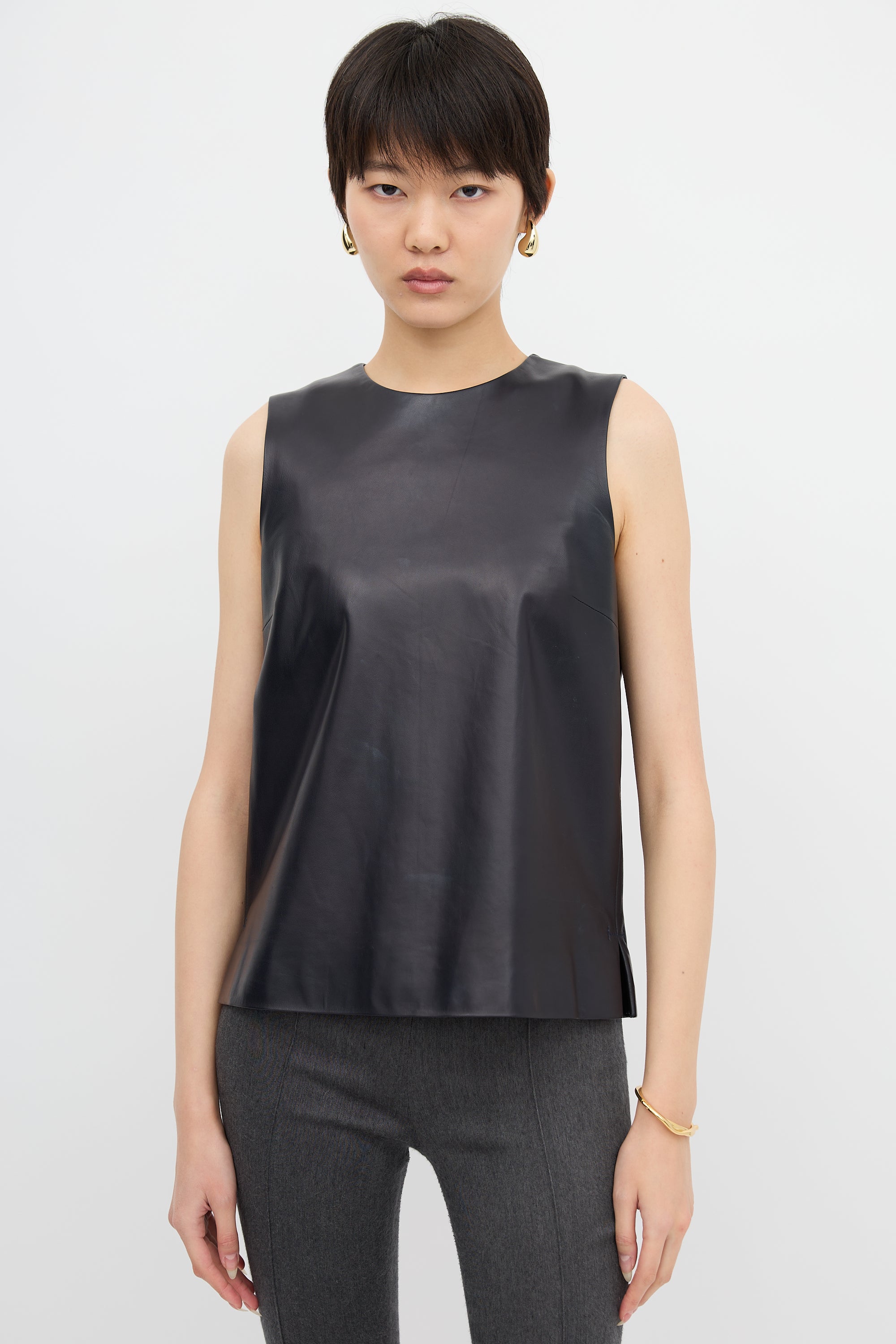 The Row Leather Vest
