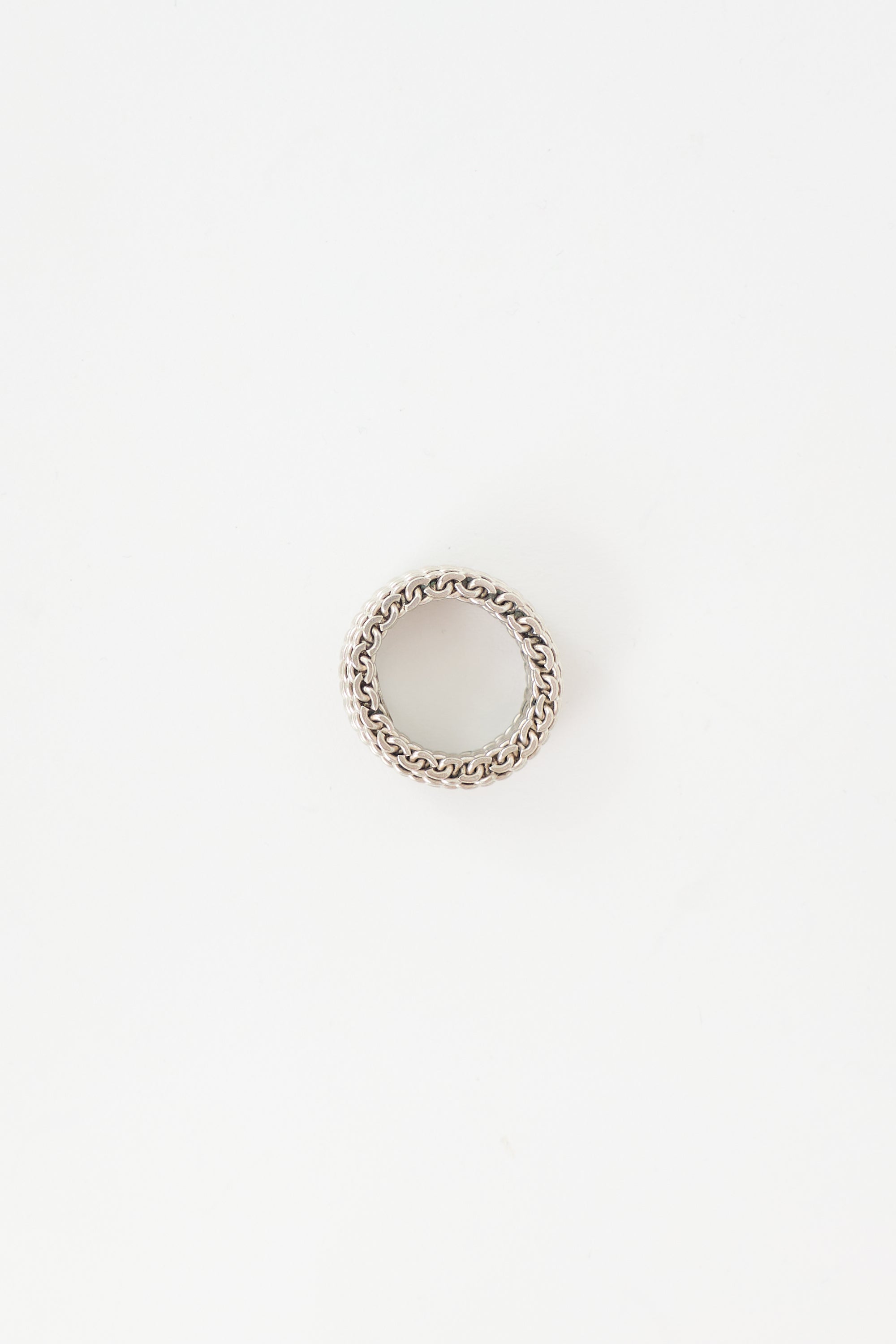 Tiffany & Co. Silver Wide Chainmail Somerset Ring