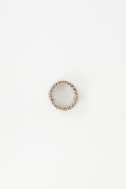 Tiffany & Co. Silver Wide Chainmail Somerset Ring