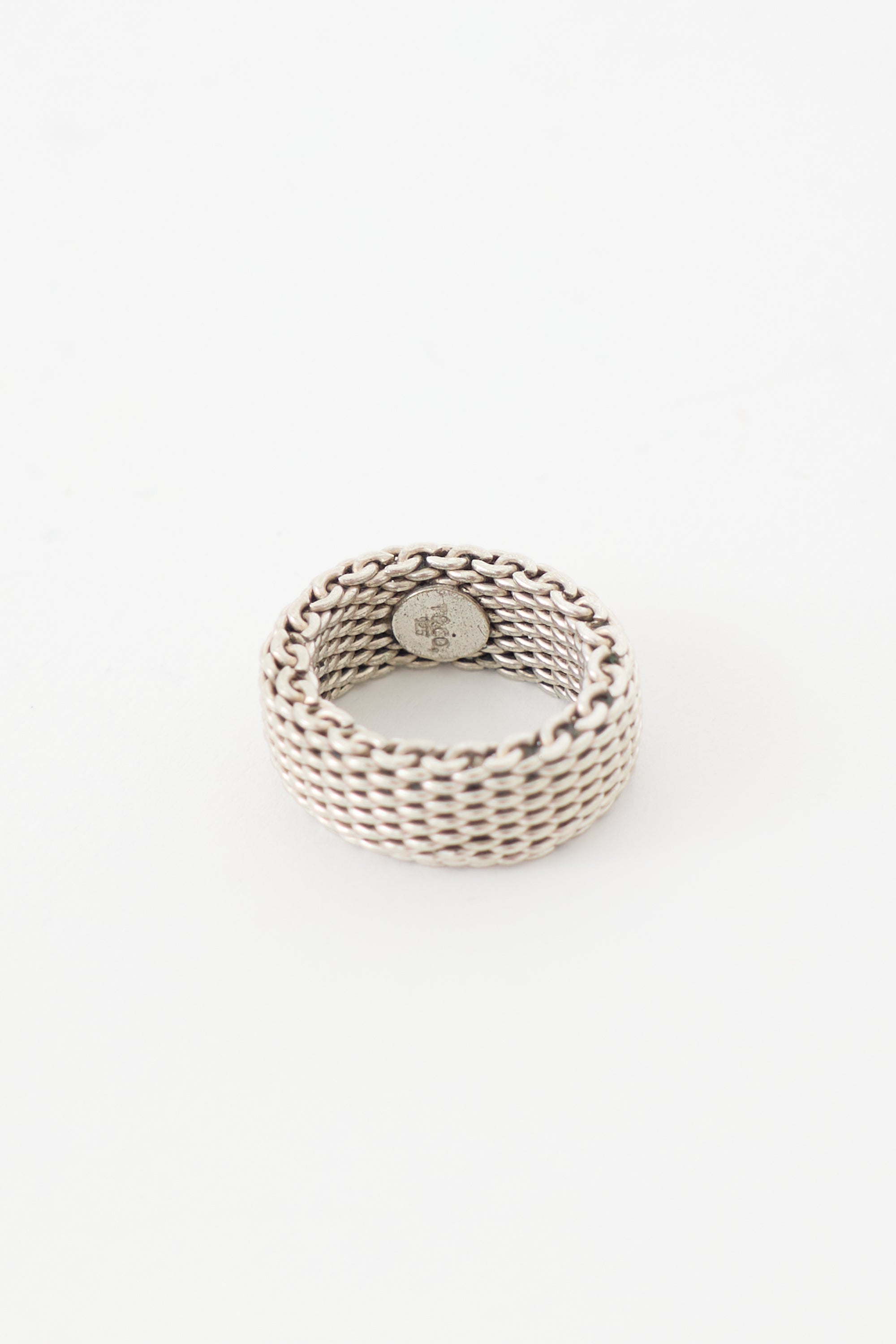 Tiffany & Co. Silver Wide Chainmail Somerset Ring