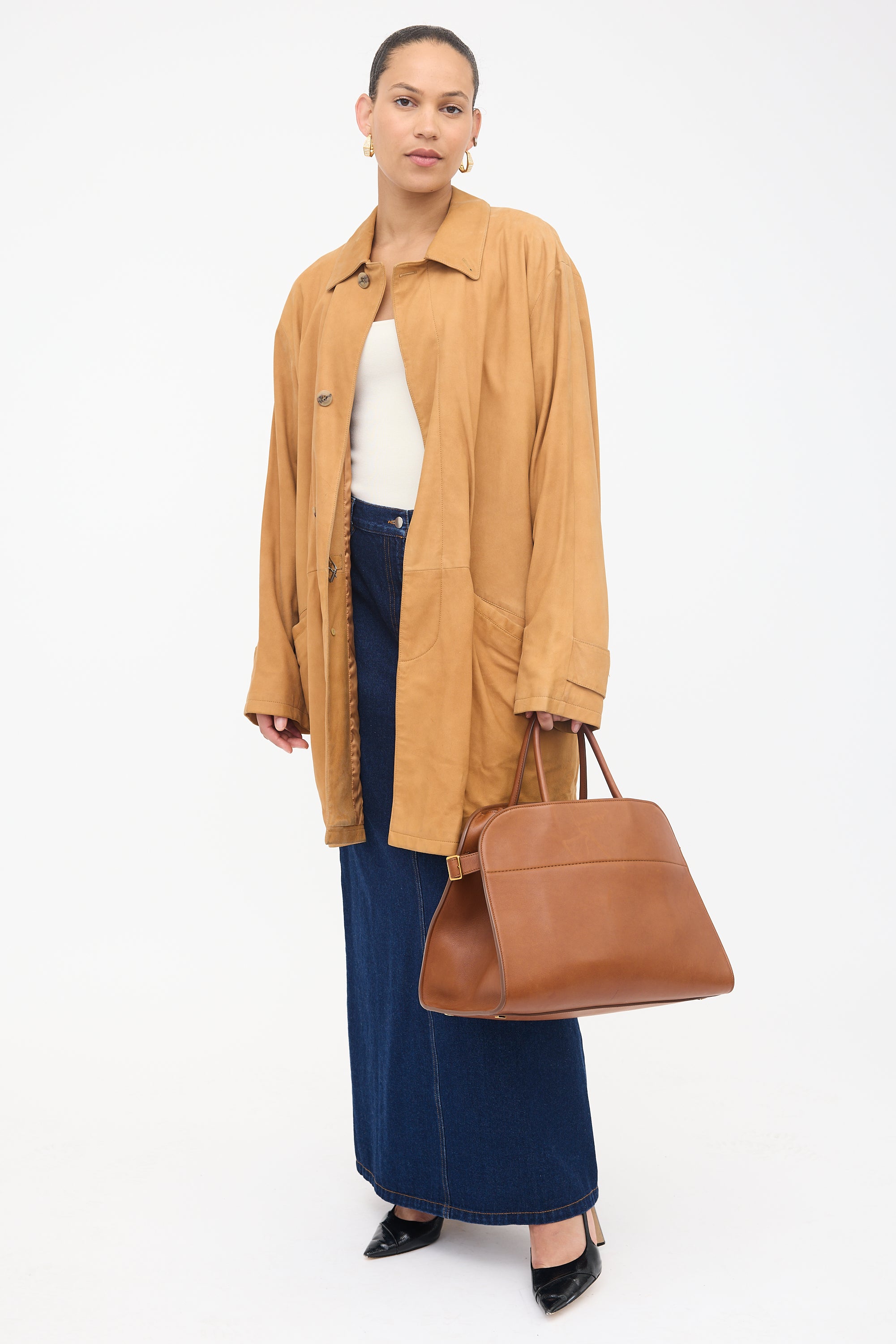 The Row Leather Soft Margaux 15 Bag