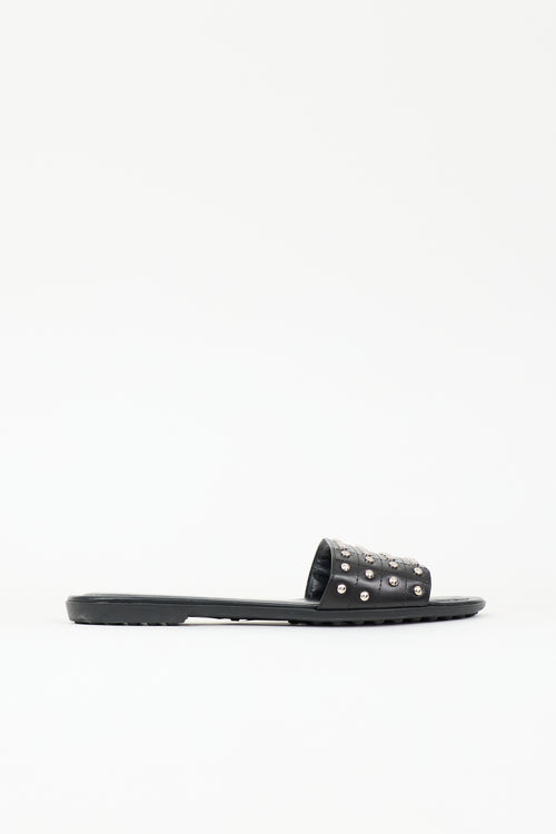 Tod's Leather Studded Slide