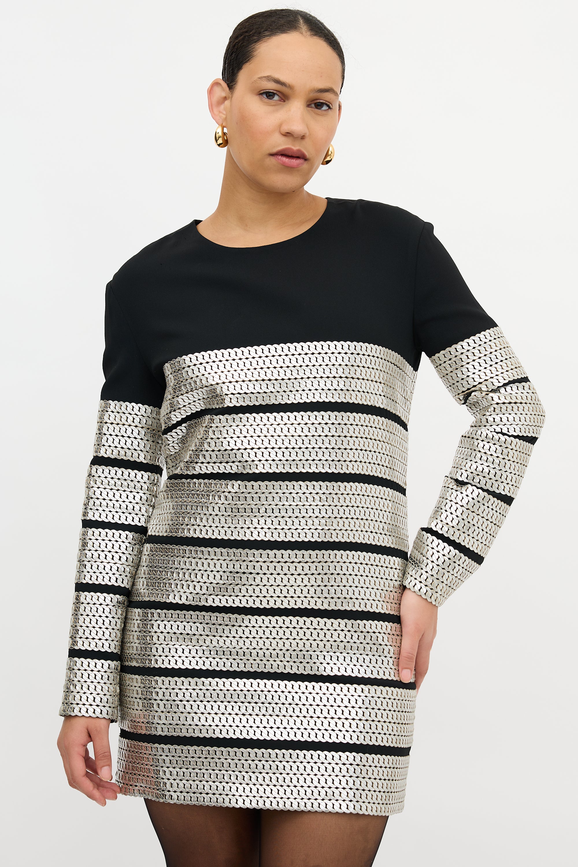 Tom Ford Leather Chain Detail Dress