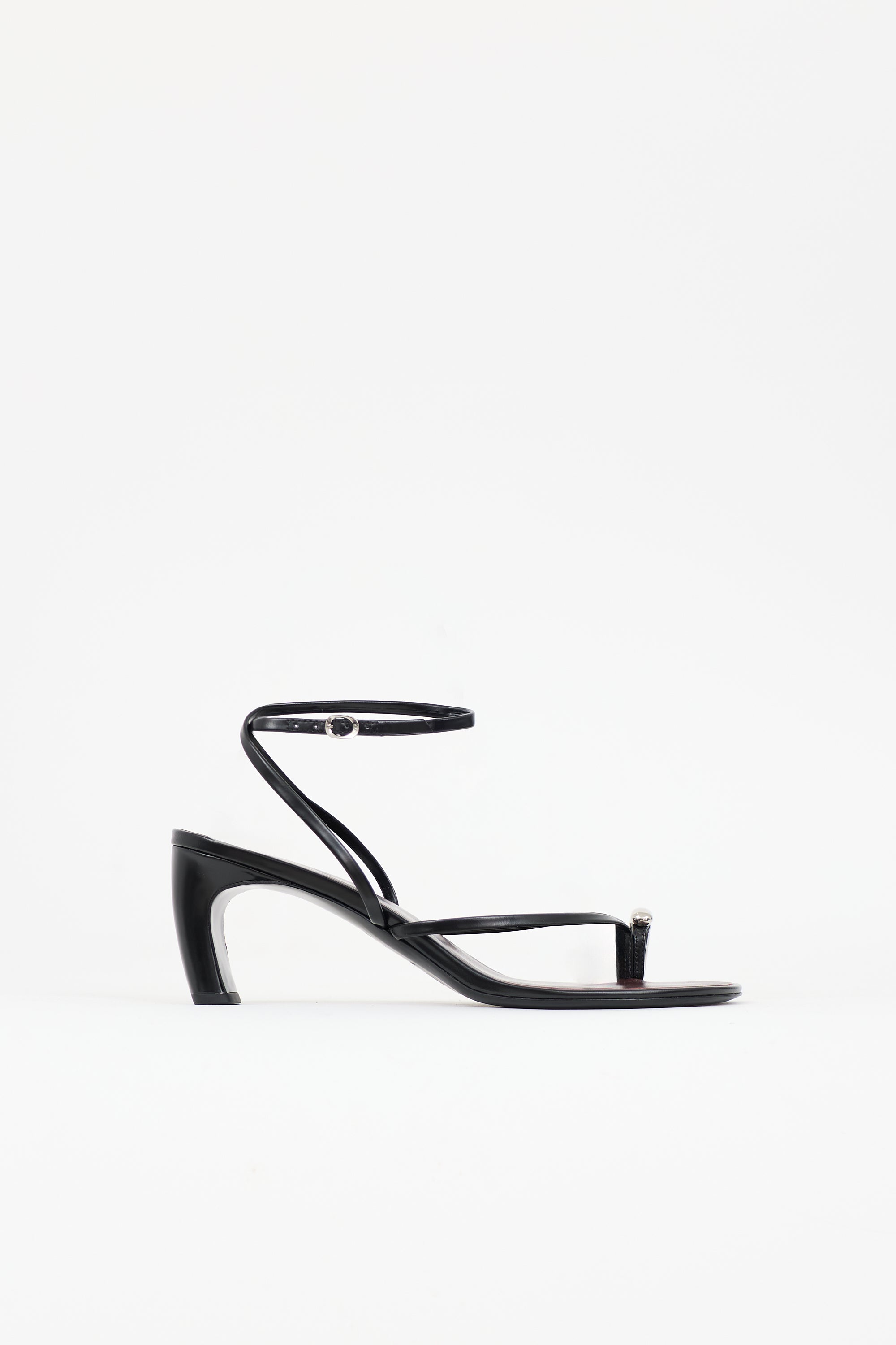 Tory Burch Leather Pierced Toe Ring Sandal