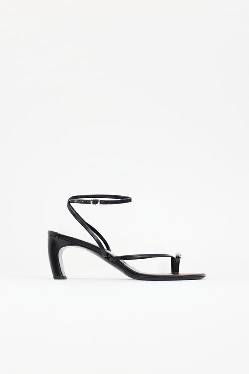 Tory Burch Leather Pierced Toe Ring Sandal