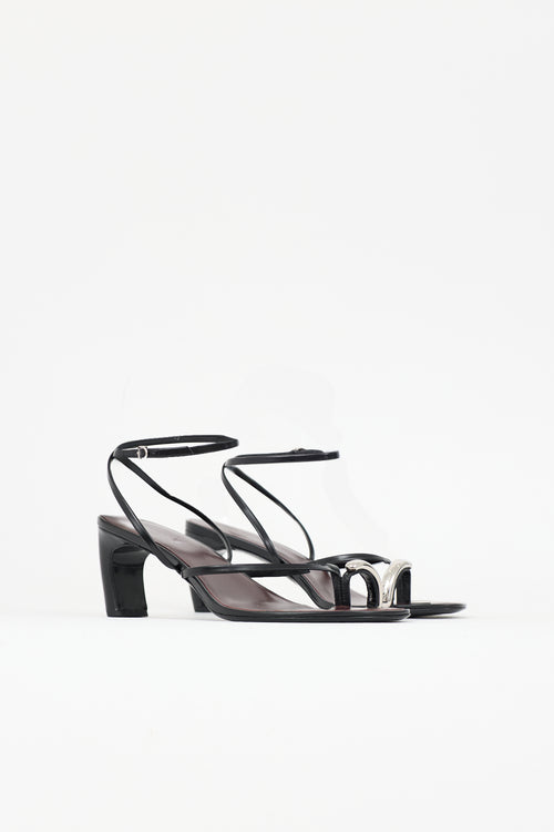 Tory Burch Leather Pierced Toe Ring Sandal