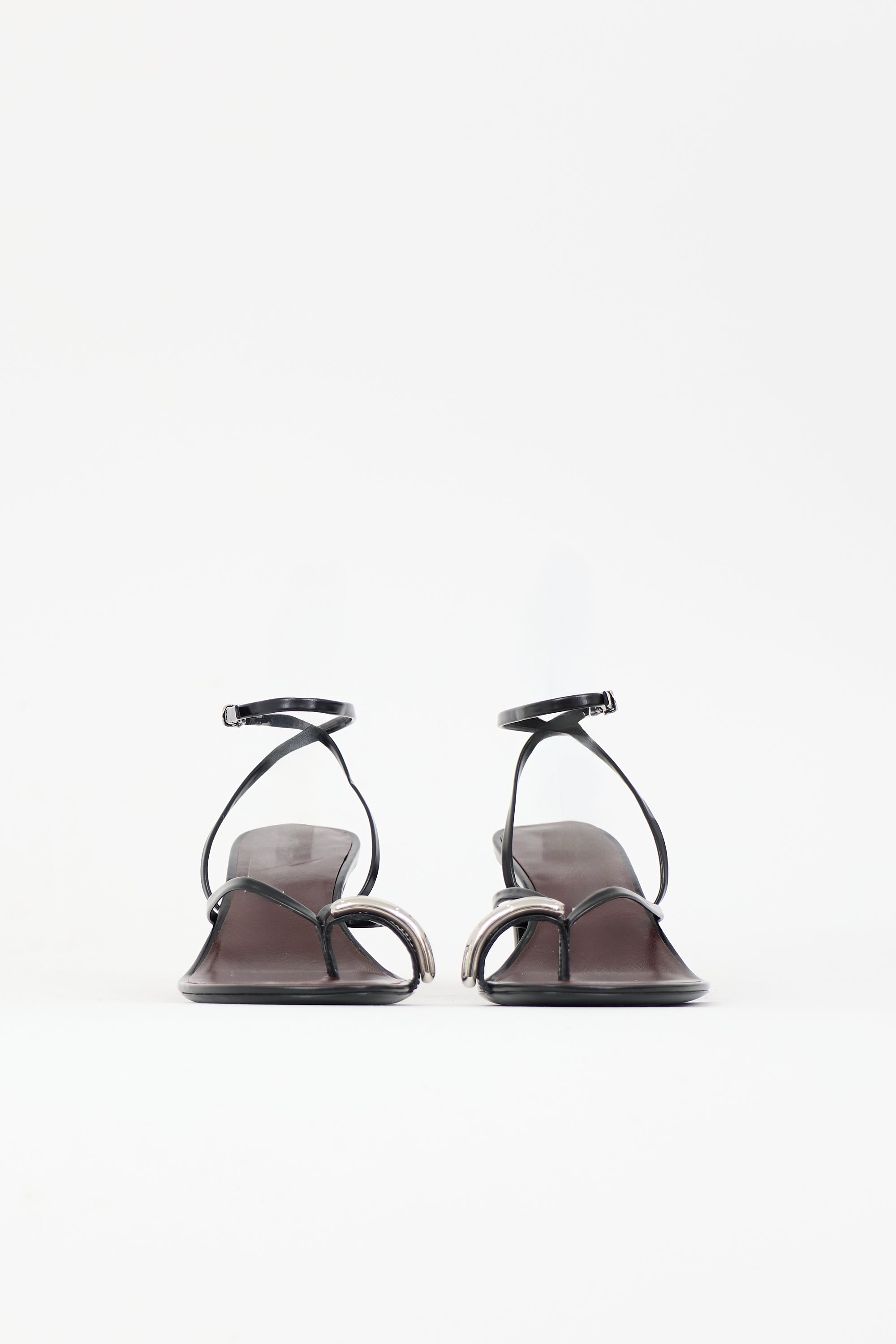 Tory Burch Leather Pierced Toe Ring Sandal