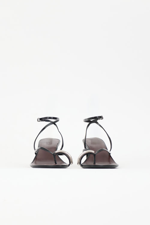 Tory Burch Leather Pierced Toe Ring Sandal