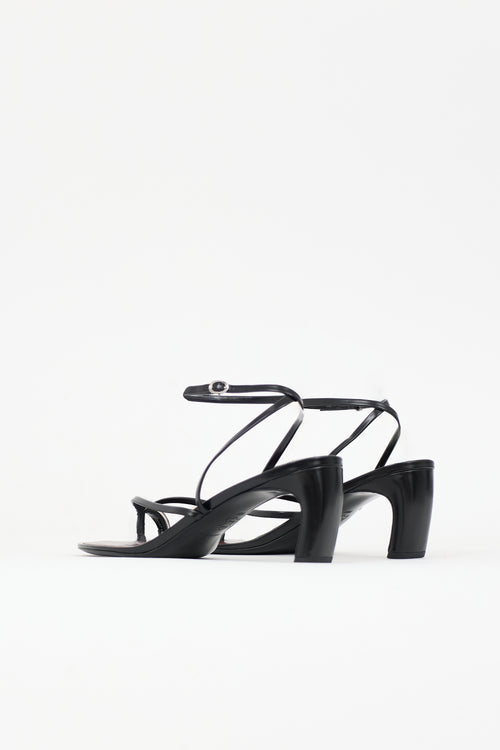 Tory Burch Leather Pierced Toe Ring Sandal
