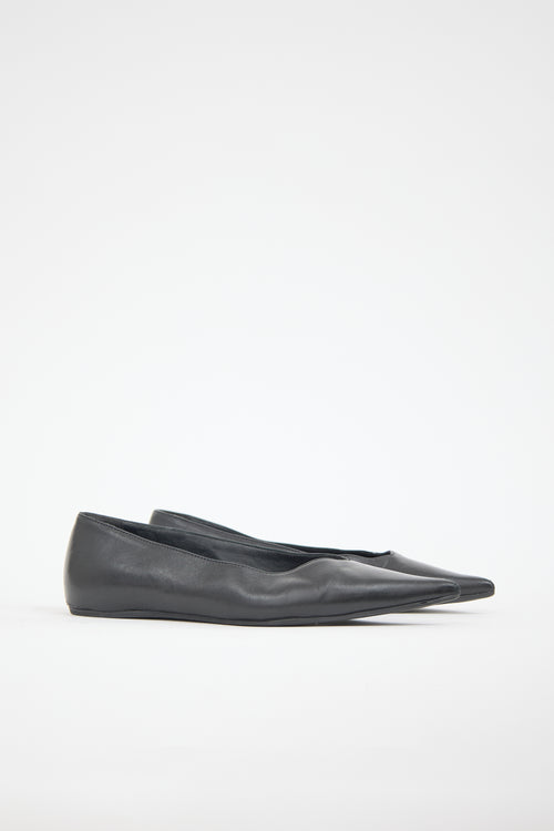 Toteme Leather Asymmetric Flat