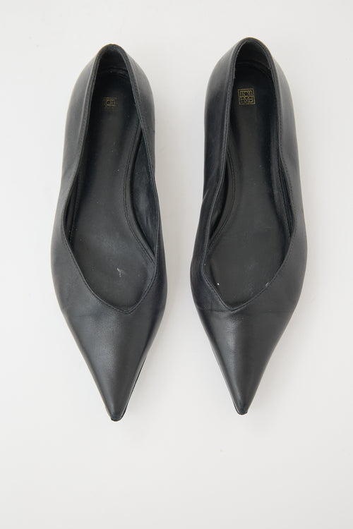 Toteme Leather Asymmetric Flat