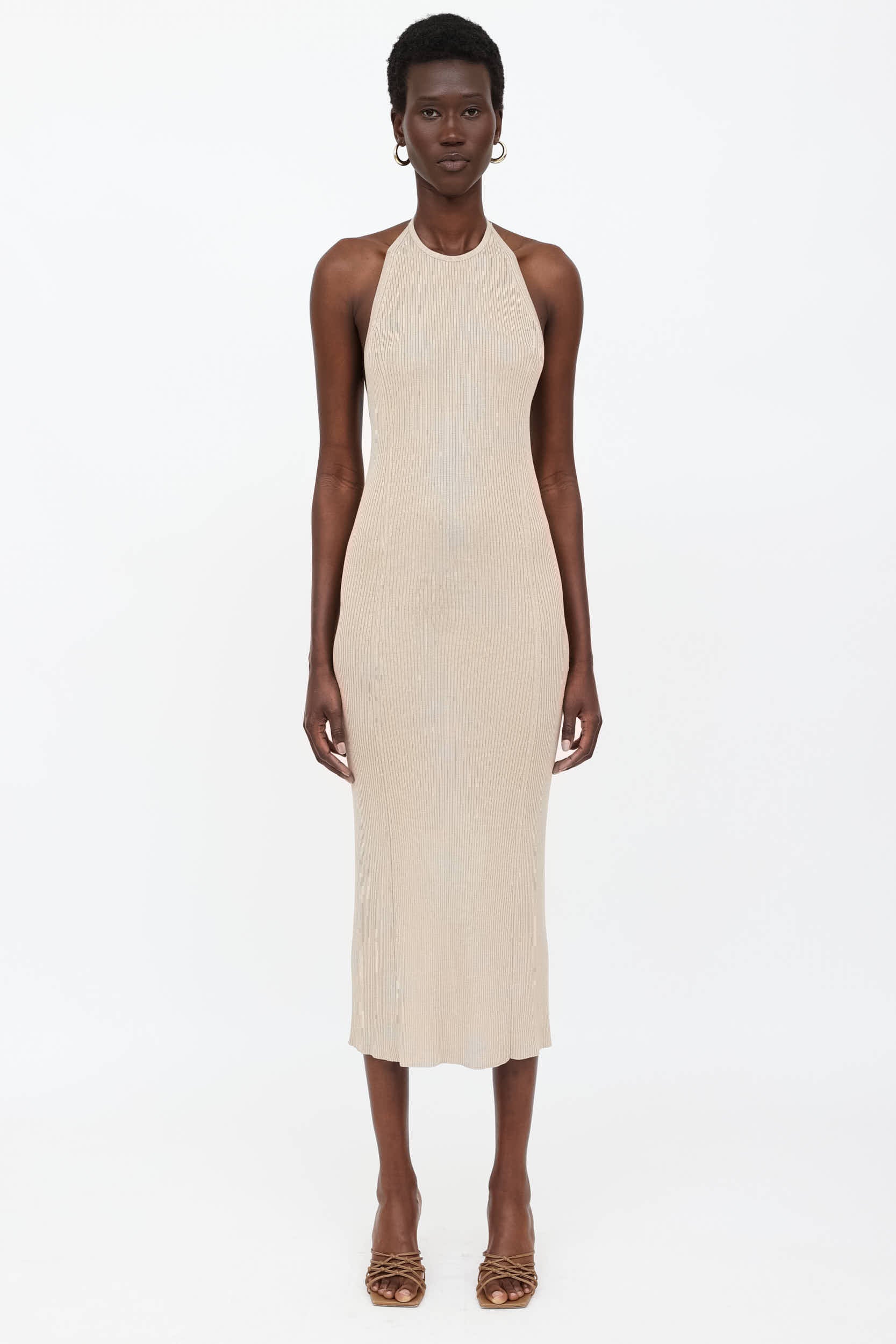 TSE Ribbed Halter Maxi Dress