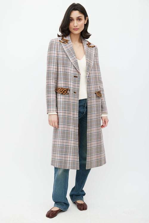 Tanya Taylor Pink & Multicolour Printed Coat