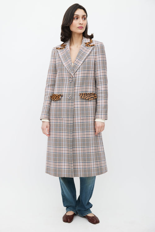 Tanya Taylor Pink & Multicolour Printed Coat