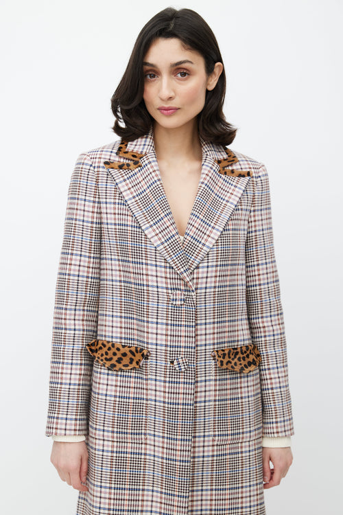 Tanya Taylor Pink & Multicolour Printed Coat