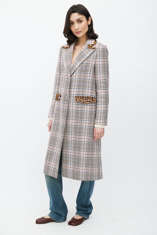Tanya Taylor Pink & Multicolour Printed Coat